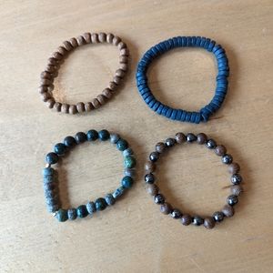Wooden and Stone Bracelets
